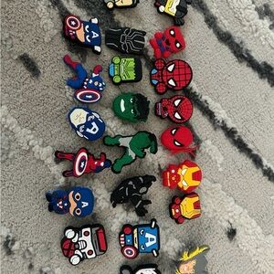 Marvel-Inspired Kids Shoe & Accessory Charms - Red, Blue, Green, Black